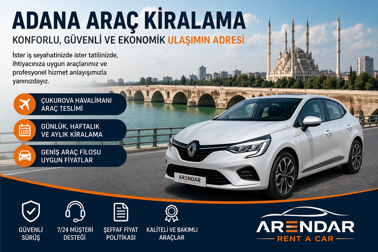 Adana Araç Kiralama Hizmetlerinde Doğru Tercih Nasıl Yapılır? Konforlu ve Güvenli Seyahat İçin Profesyonel Çözümler