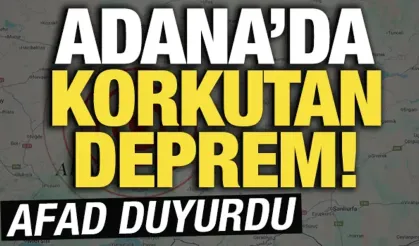 Adana'da 4,9 Büyüklüğünde Deprem!