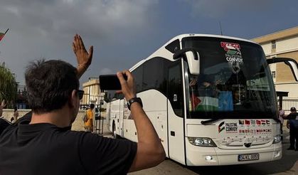 Bosna-Hersek’ten Yola Çıkan Filistin Konvoyu Adana’dan Uğurlandı
