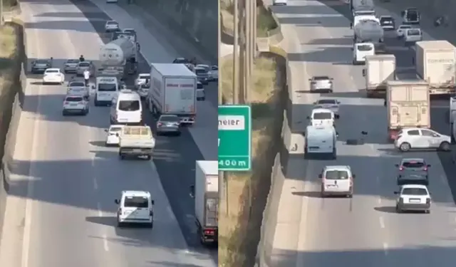 Adana'da TIR'dan Düşen Lastik Kaplaması Trafiği Felç Etti