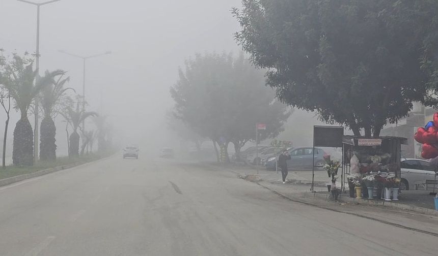 Adana'da Yoğun Sis, Görüş Mesafesini 50 Metreye Düşürdü
