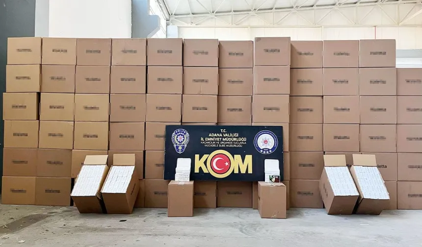 Adana’da Kaçak 4 Milyon 120 Bin Makaron Ele Geçirildi
