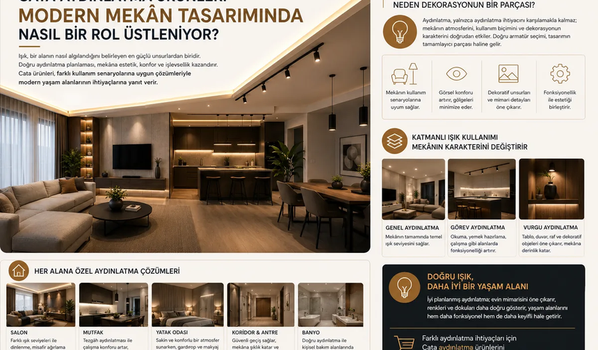 Cata Aydınlatma Ürünleri Modern Mekân Tasarımında Nasıl Bir Rol Üstleniyor
